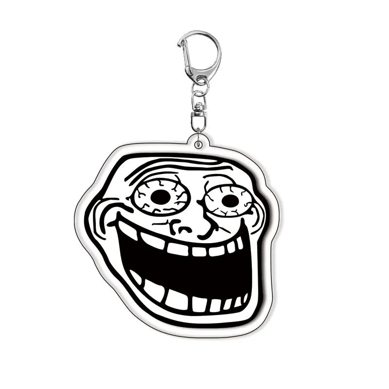Забавный брелок TrollFace NoMeGusta Rage Face ForeverAlone, кулон, брелок для аксессуаров, сумка, кольцо, брелок, ювелирные изделия, подарки для фанатов (art.: 3920d38beee19) - 3920d38beee19