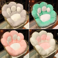 soft cat paw pillow animal seat cushion stuffed bear paw cushion plush sofa indoor floor tatami home chair decor pillow 2 size