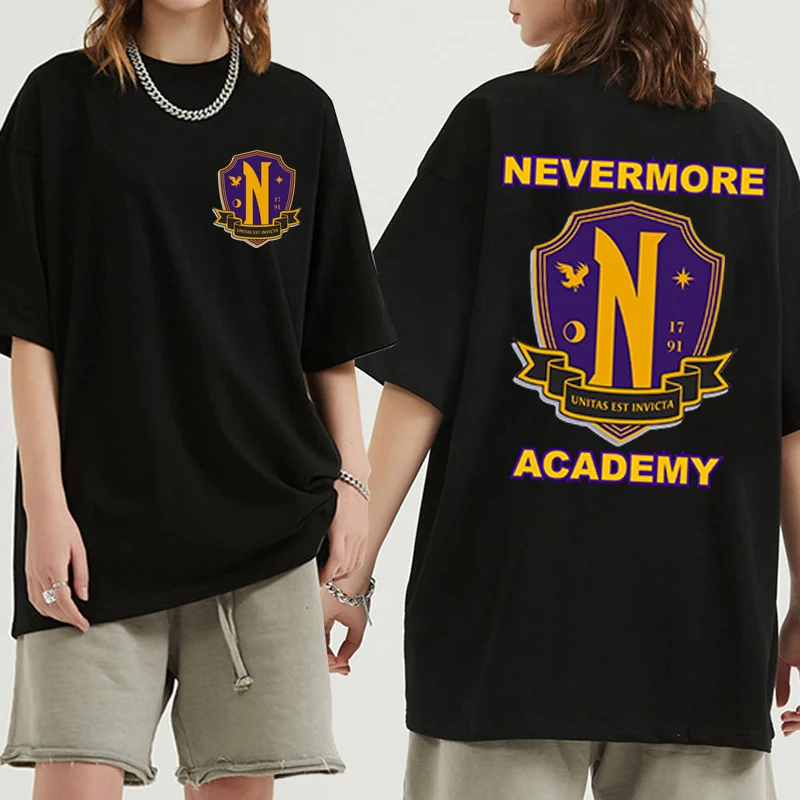 

Wednesday Addams Women T-Shirt Harajuku Aesthetic T Shirt 90s Summer Tshirt Wednesday Graphic T Shirts Y2k Hip Hop Streetwear