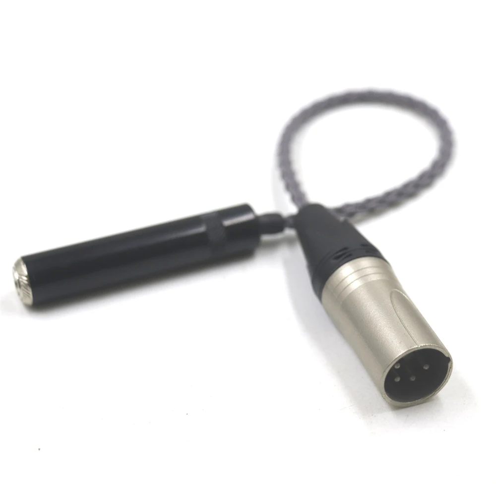 HiFi 4-контактный XLR штекер сбалансированный на 6 35 мм 1/4 гнездовой одинарный медный