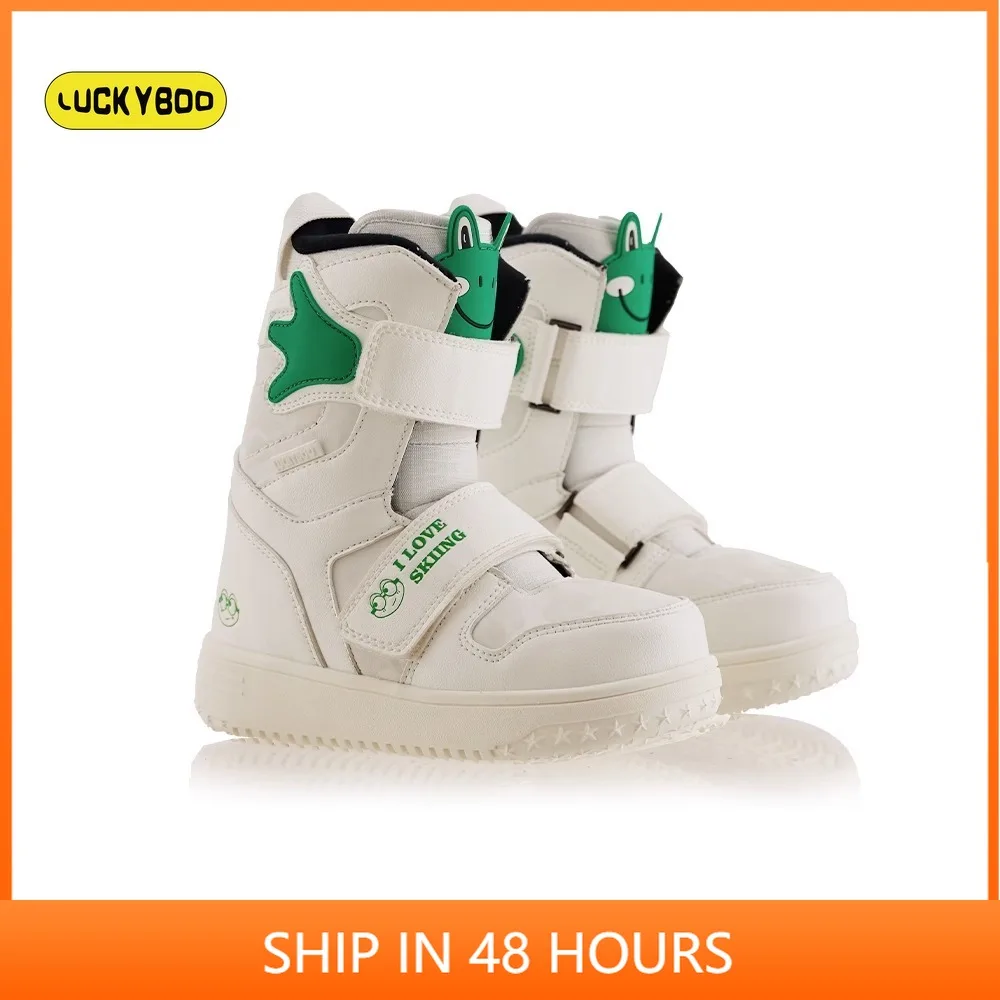 

LUCKYBOO Children’s Snowboard Boots Winter Beginner Waterproof Comfortable and Warm Skiing Shoes Boy Girl Cute Non-slip Shoes