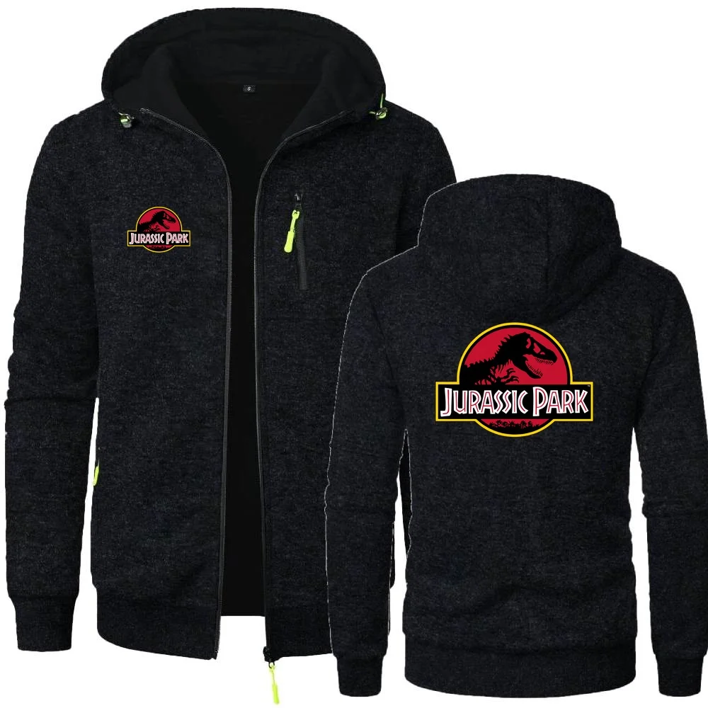 Новые мужские толстовки с капюшоном JURASSIC PARK World Dinosaur Graphic Толстовки Кардиган для