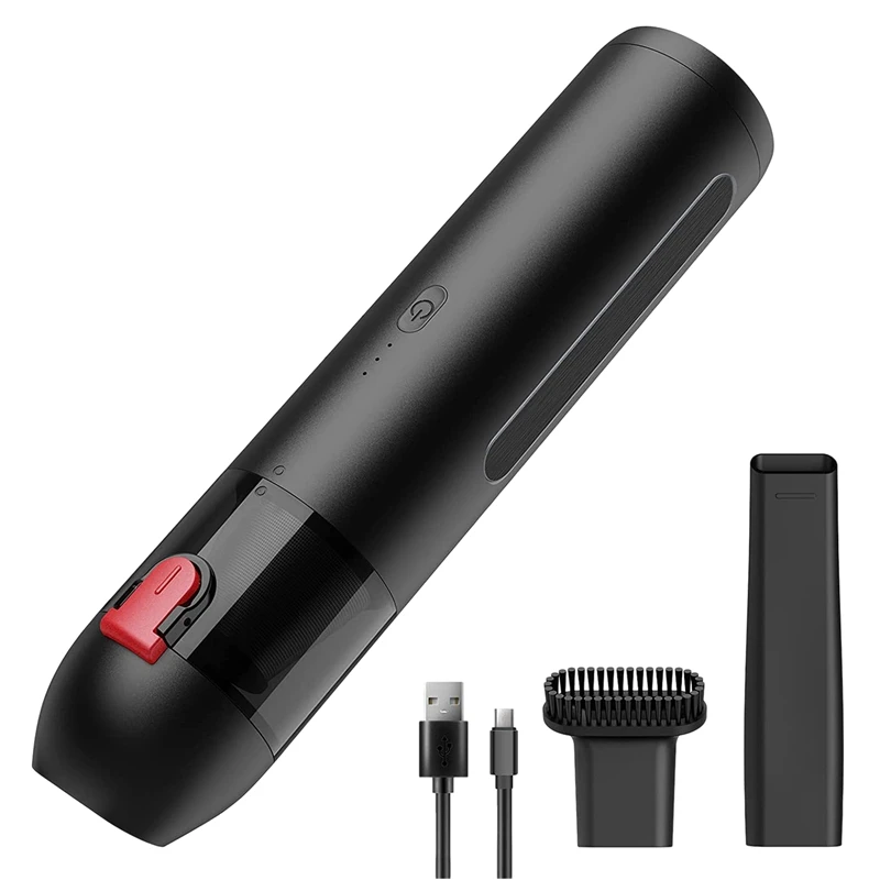 

Car Vacuum Cordless& Portable Handheld Vacuum With 6000PA/65W/5V Rechargeable With LED Light For Car Home Pet Hair Black