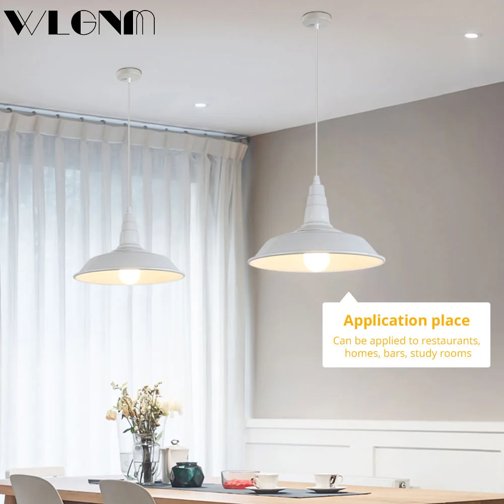 

Современная Подвесная лампа с одной головкой, американский светильник в стиле лофт, металлические комнатные лампы для украшения гостиной и спальни