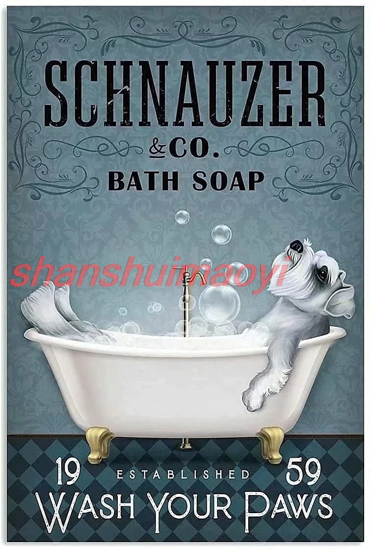 Металлическая вывеска Geuuki Шнауцер