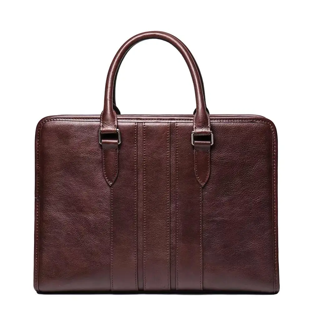 

Винтажный Мужской портфель, кожаные сумки для ноутбука из воловьей кожи, деловая Дорожная сумка из натуральной кожи, офисный мессенджер
