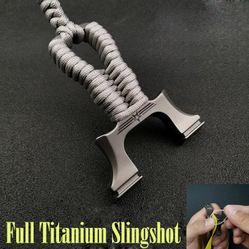 

Powerful Elastic TC21 All-titanium Alloy slingshot High-precision Support Square Support Head Anti-curve Flying Tiger Flat Skin