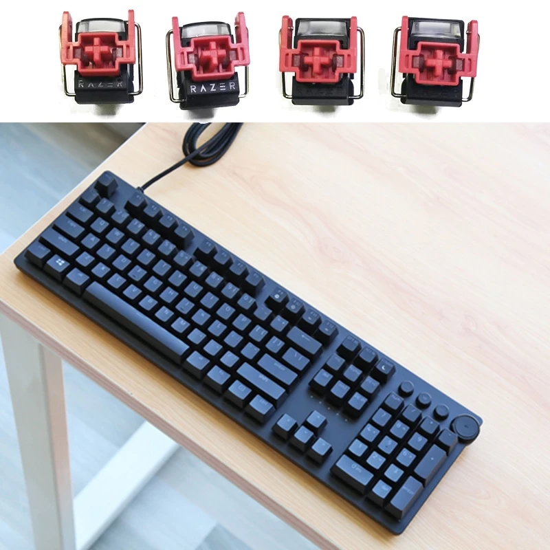 4Pcs Red Optical Switches V2 Hot Swap Slient Liner Switch for razer Huntsman Elite Gaming Mechanical Keyboard