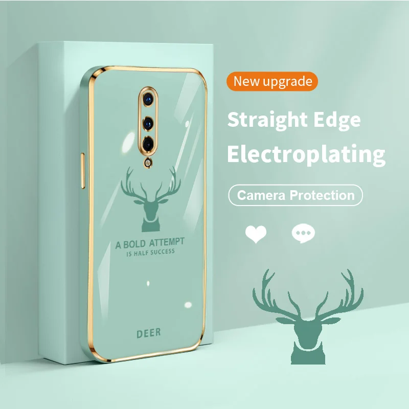 

Deer Electroplating Case for OnePlus 8 8T 9 9 Pro Nord 2 CE 2 5G All Coverage Camera Protective Cover