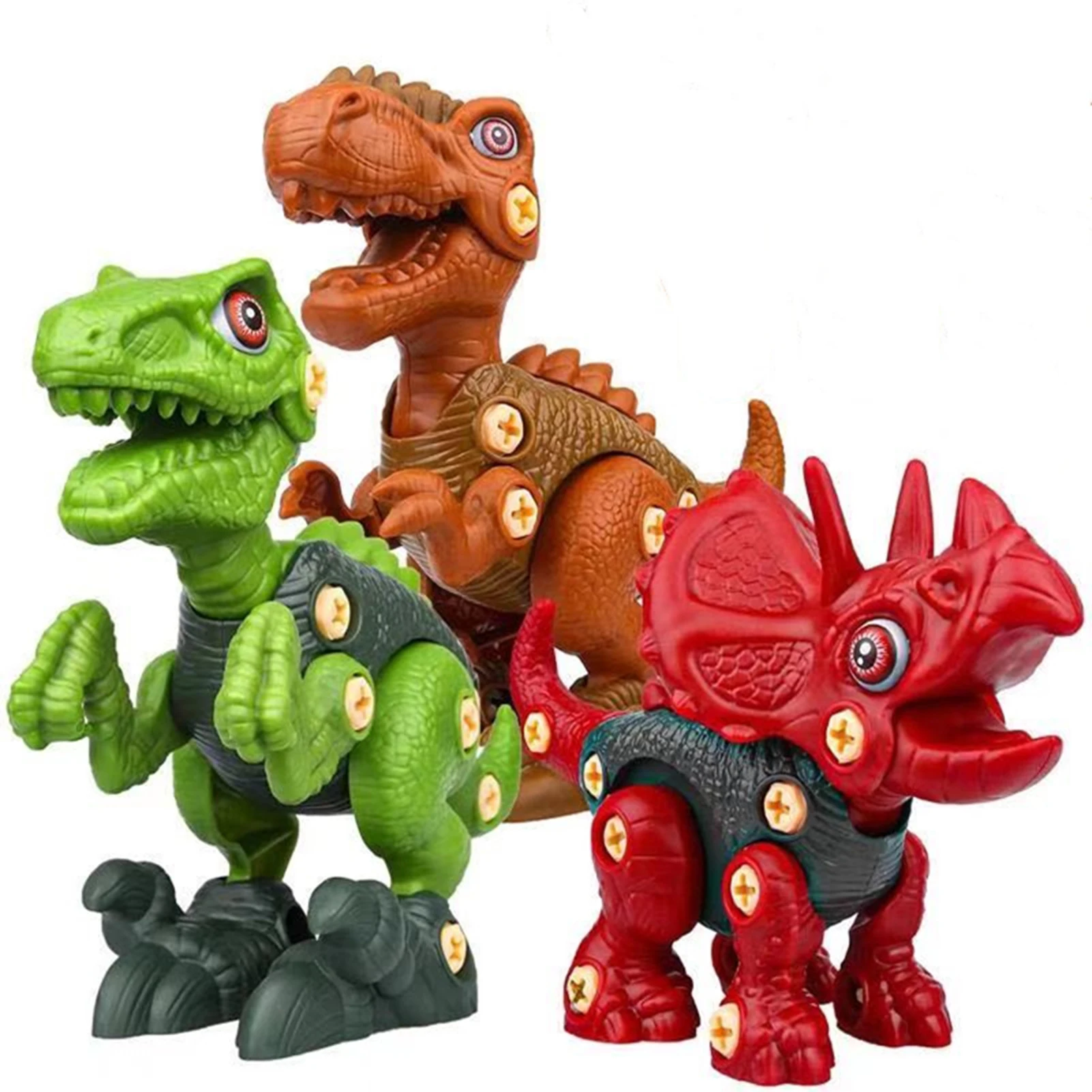 

Игрушки-Динозавры разборные для детей, набор строительных игрушек с электродрелью, строительный инженерный Игровой Набор для парового обу...