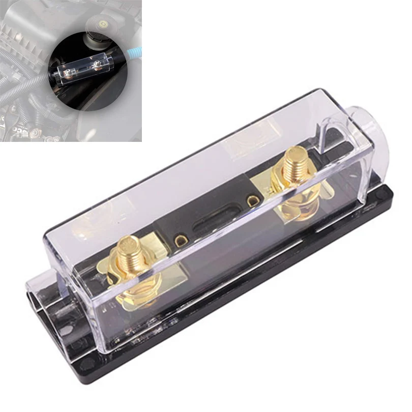 

60A/80A/100A/150A/200A/250A/300A Durable Automobile Power Supply Type Power Amplifier Fuse 0/2/4 Gauge Fuse Holder for Car