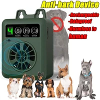 upgrade mini sonic anti barking device rechargeable ultrasonic dog bark deterrent with 4 adjustable level control 50 ft range