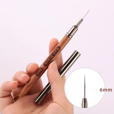 Кисть для маникюра с деревянной ручкой