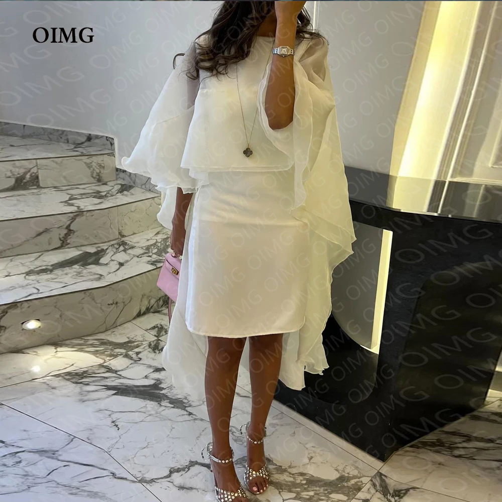 

OIMG 2023 Новое поступление Короткие свадебные женские платья принцессы с круглым вырезом Мини бальные платья официальные арабские гражданские платья невесты
