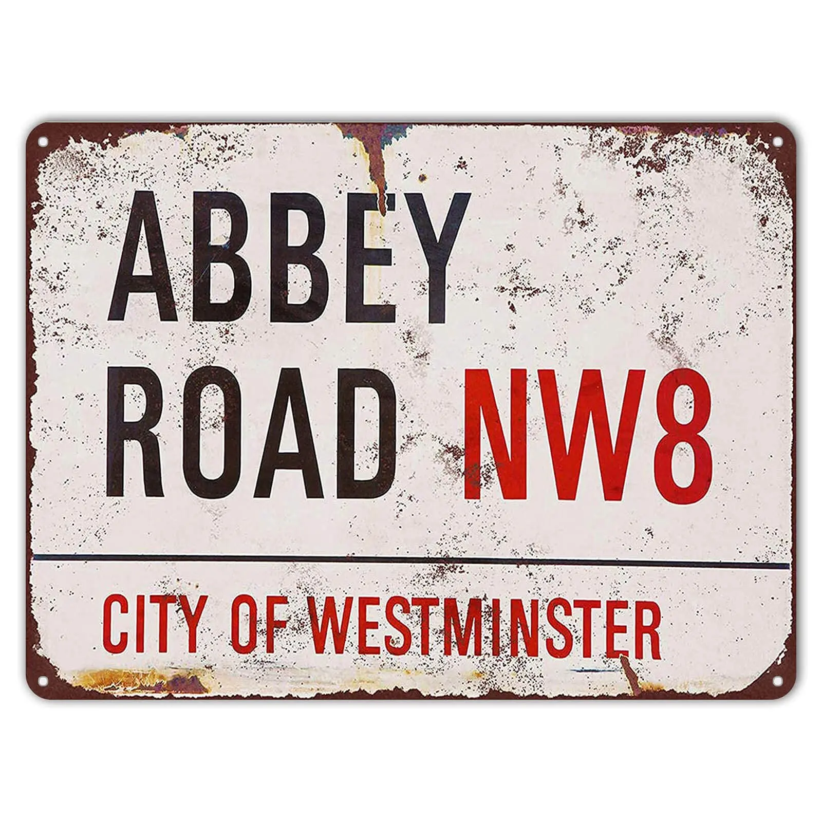 Винтажный металлический знак ZYPENG Abbey Road 8x12 дюймов настенное украшение гараж