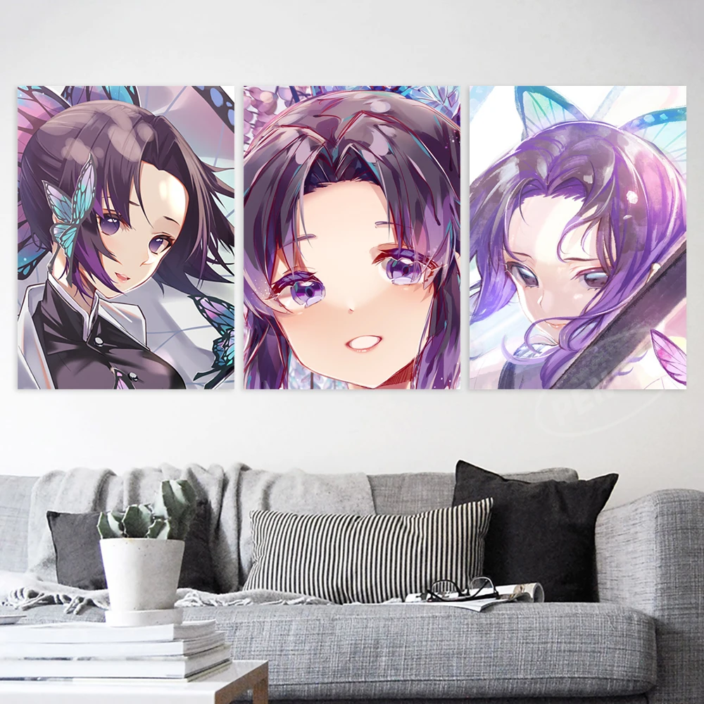 

Home Decor Demon Slayer Canvas Kamado Nezuko Painting Pictures Kochou Shinobu Wall Art Anime Hd Prints Poster For Living Room