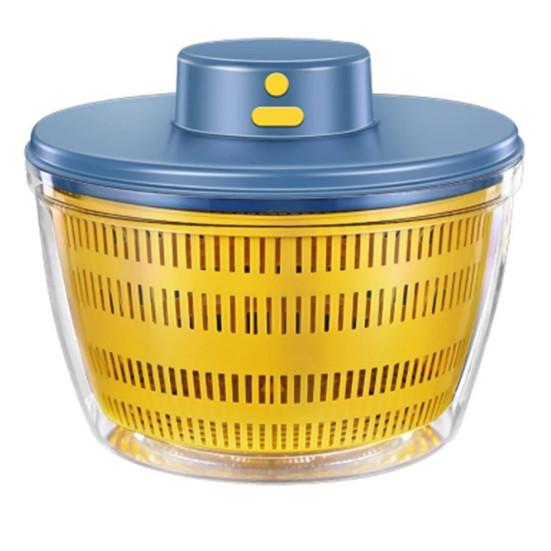 

SEWS-Electric Dryer Salad Spinner Dehydrator Multifunction Fruits Draining Basket USB Charing Kitchen Drainer