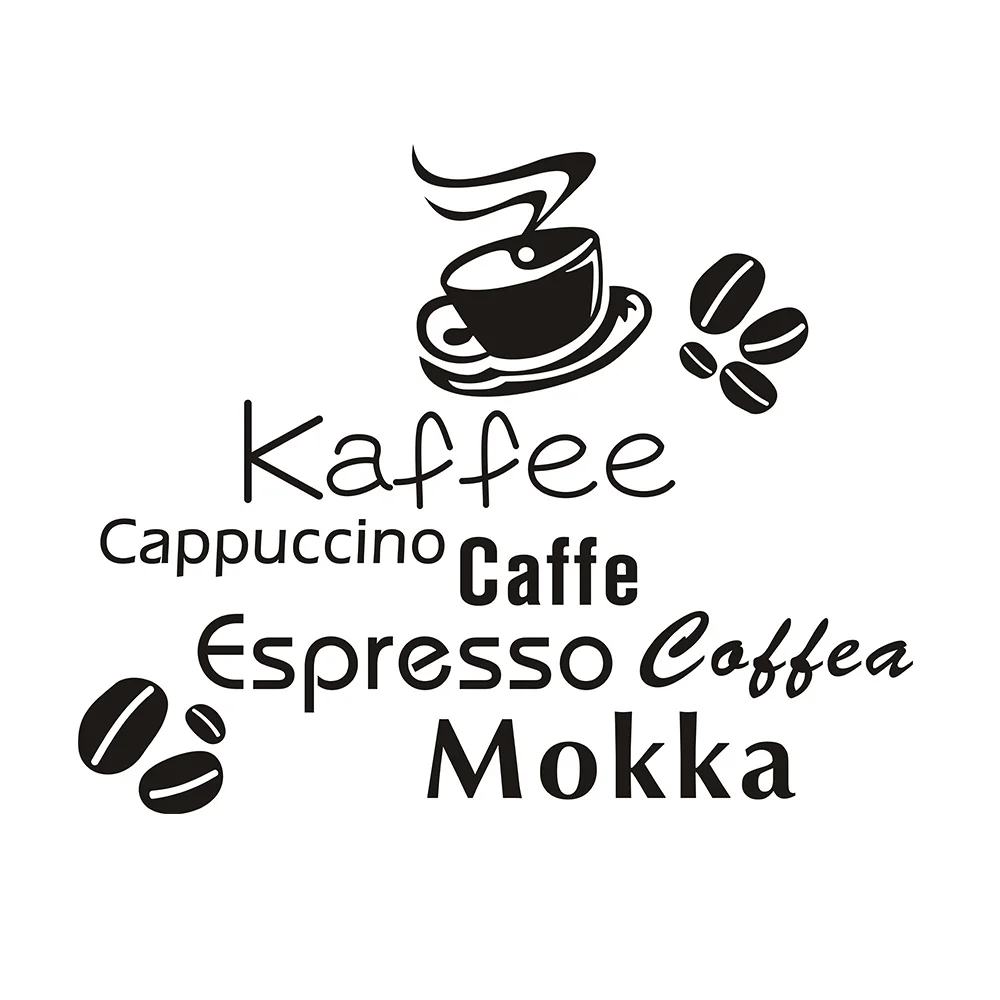 Настенная 3D наклейка для кофе ресторана магазина кухни сделай сам капучино обои