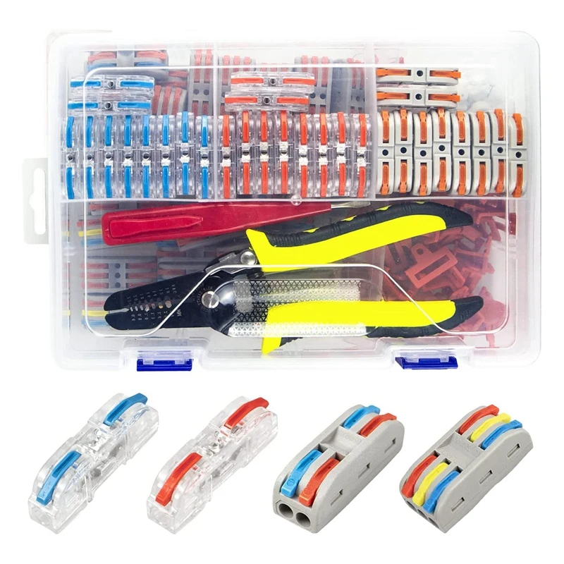 

162 Piece Lever Wire Connector - Compact Splice Wire Connector For Cable Solid Stranded Flexible Wire