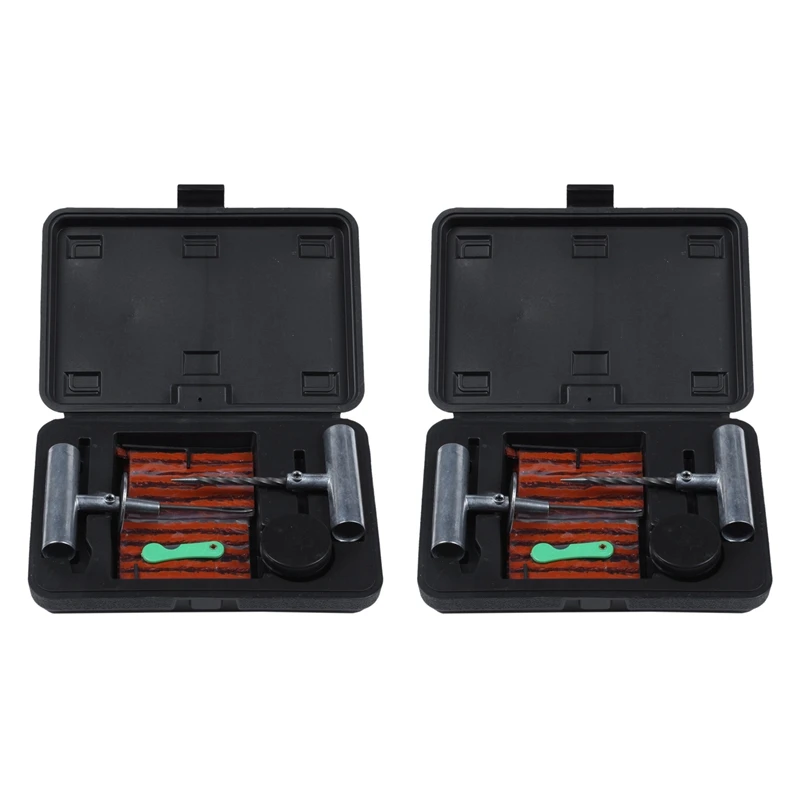 

2 set Car Tire Repair Kit Car Van Motorcycle Bike Tire Repair Tools Emergency Tubeless Tire Puncture Repair Kit