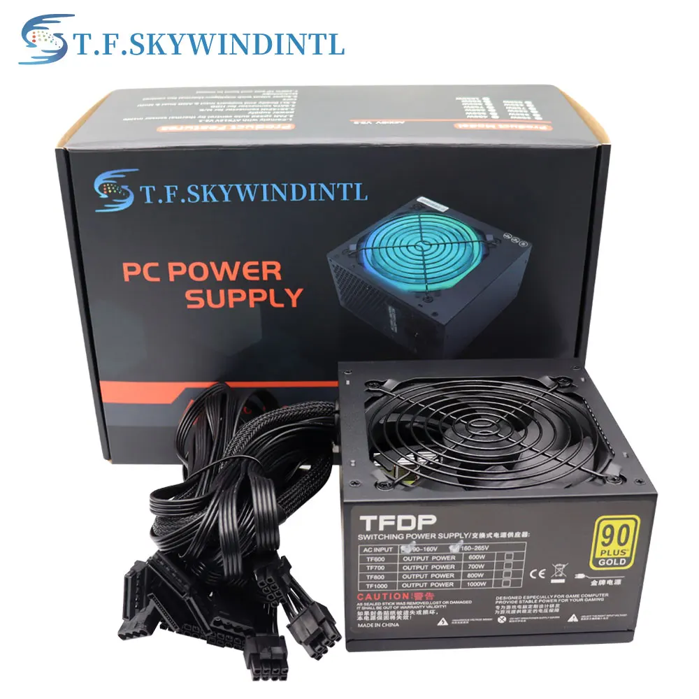 T.F.SKYWINDINTL 800W Watt PC Gamer Power Supply Unit PSU ATX Desktop Game 80plus Power Source