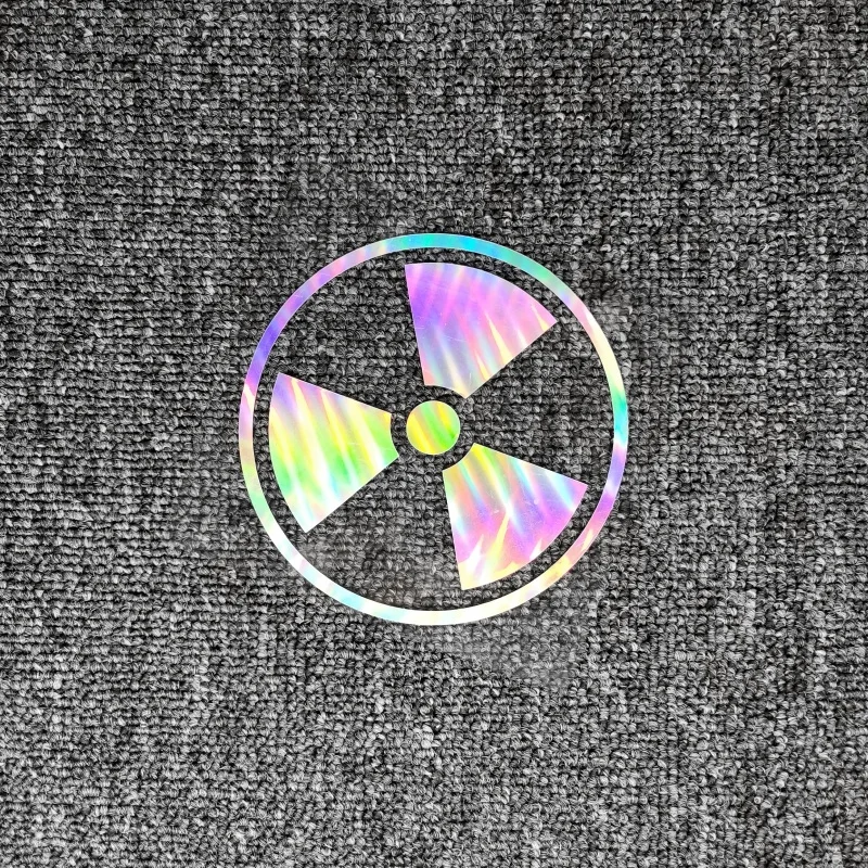 Автомобильные наклейки, предупреждение о радиации, опасности, опасности, опасности, предупреждающий знак, светоотражающее украшение для крышки топливного бака, мотоциклы, ноутбук, Ipad D2