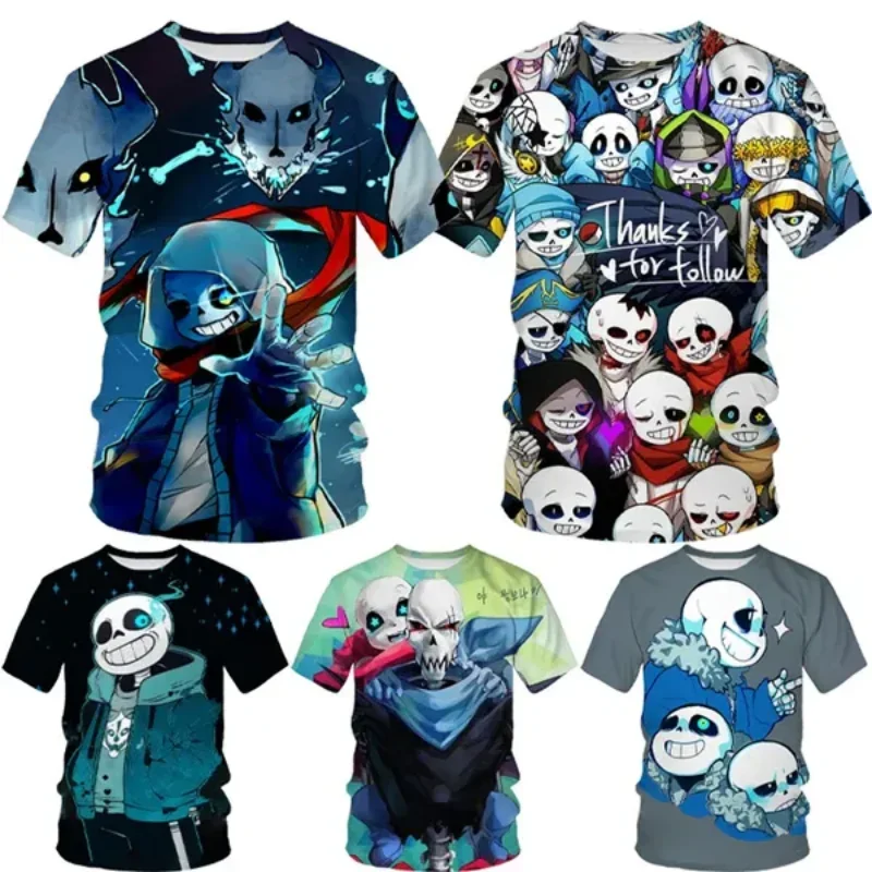 

Fashion Men Clothing New Game Undertale 3D Print Kids Anime T-shirt Personality Casual Harajuku Street Unisex Oversized T Shirt