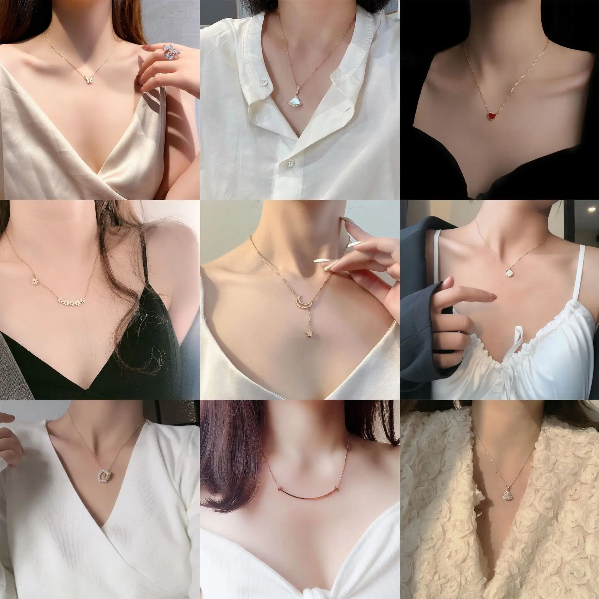 

Fashion new protection Necklace women's simple minority ins collarbone chain light luxury temperament Necklace Pendant Jewelry