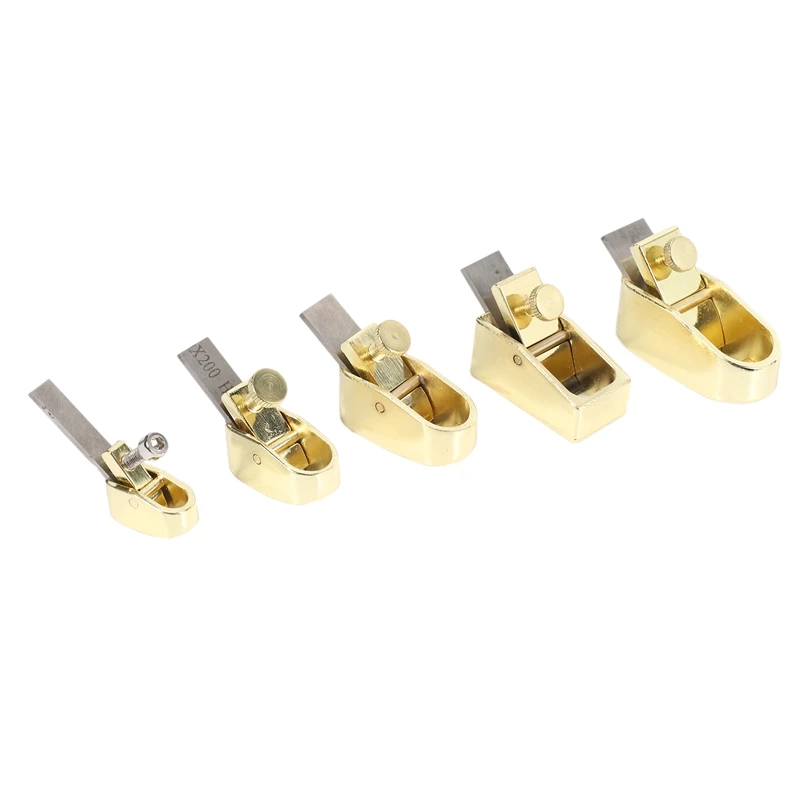 

Hot 3C-5 Piece Woodworking Plane Cutter Set Curved Sole Metal Copper Luthier Tool Violin Viola Cello Wooden Instrument