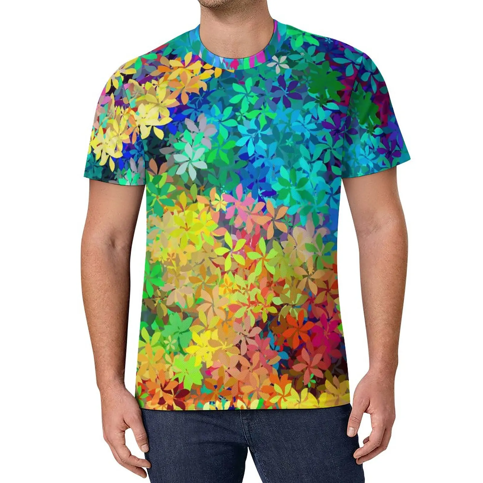 

Футболка с абстрактным принтом для мужчин, размеры до 5XL