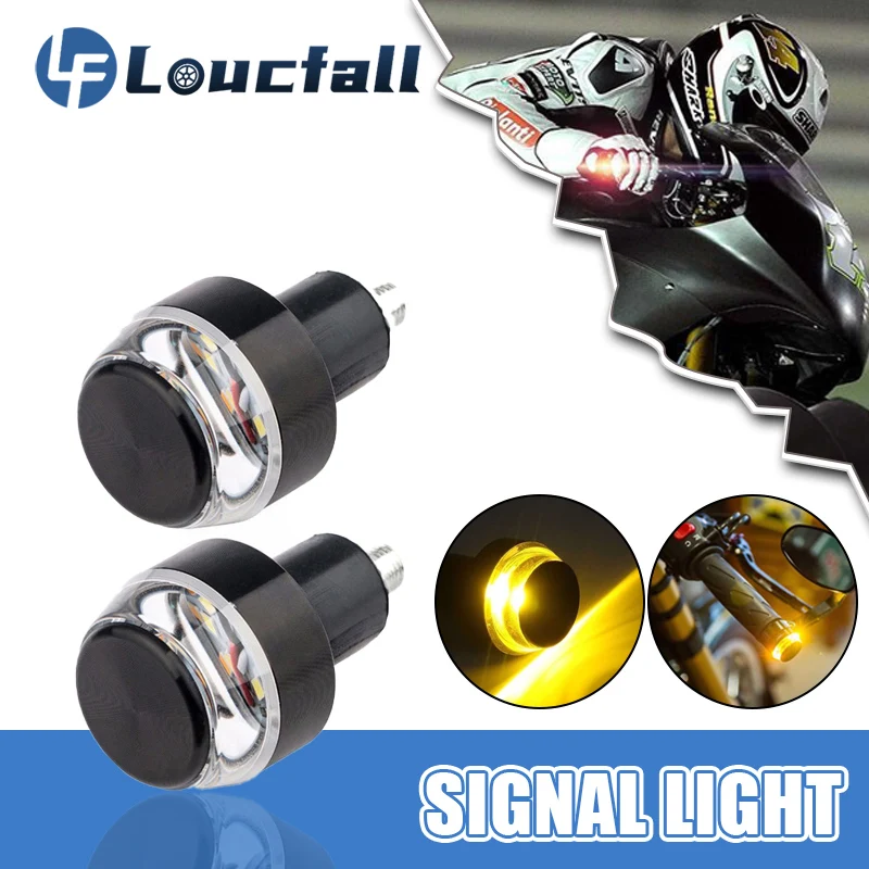 12V CNC clignotants moto LED guidon fin clignotant pour 22mm guidon Signal lumineux clignotant pour