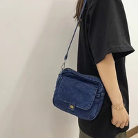 2022 new japan style denim girls cross body bag casual flap small womens bag trend shoulder bag women hot students mobile bag