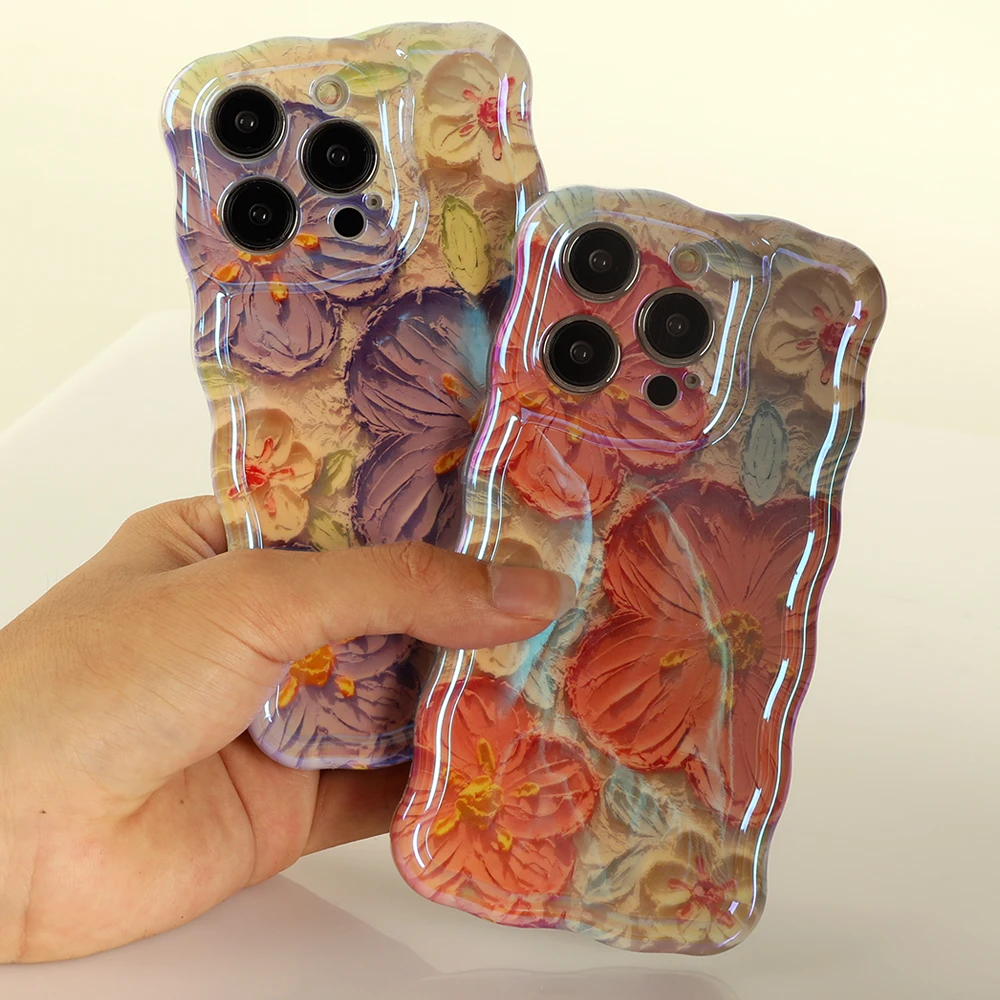 

Модный роскошный блестящий чехол для телефона с цветами для IPhone 14 Pro Max 13 12 11 7 8 Plus, мягкий силиконовый ударопрочный чехол-бампер