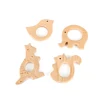 1pcs Wooden Baby Teether Animal BPA Free DIY Pacifier Chain Necklace Accessories Tooth Pendant Nursing Teether Toys Gift 2