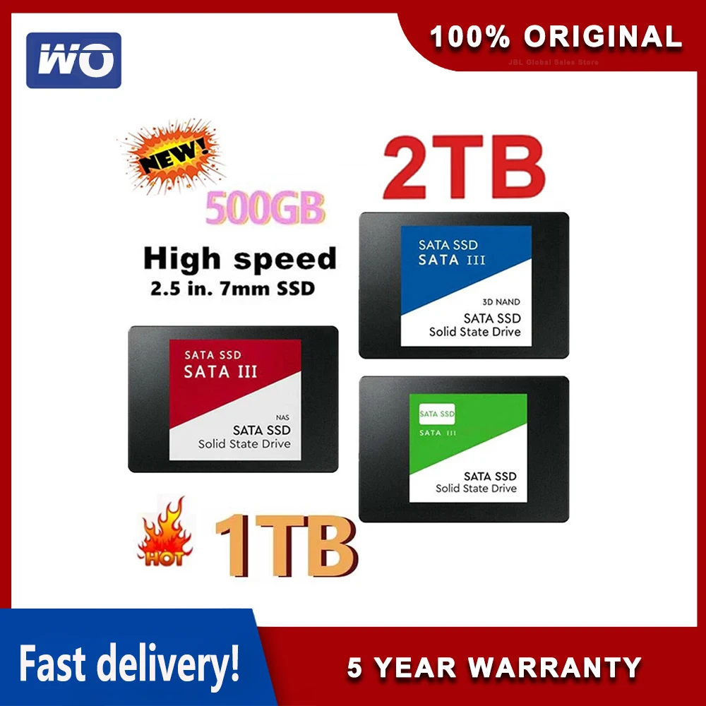 

SATA SSD 2.5Inch High Speed SSD 240GB 480GB 500GB 512GB HD 1TB Internal SSD 2TB Solid State Drive For Laptop SSD Notebook