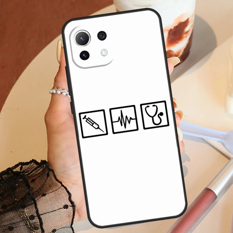 Доктор медсестра сердце стетоскоп для Xiaomi 13 Ultra 12 Lite 11T 12T 13T Pro 12X POCO F5 X5 X3 X4 F4 GT M5 M5s F3