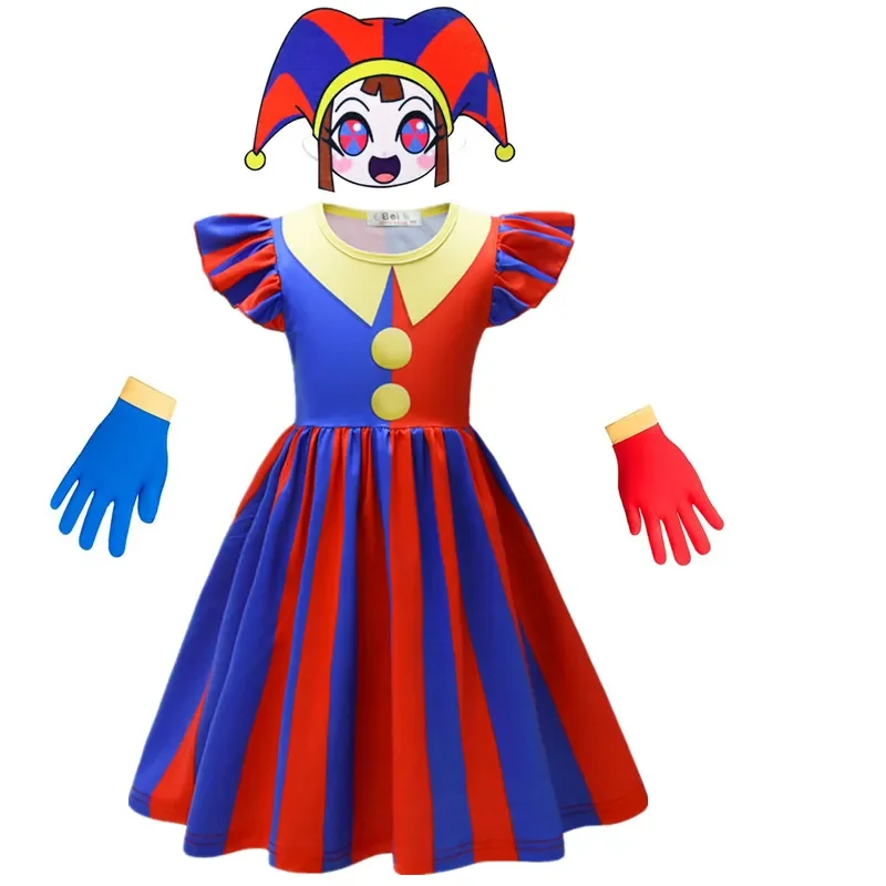 Новый удивительный цифровой Единорог Понни детский косплей костюм летнее платье