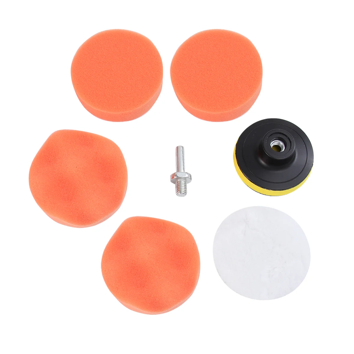 

6pcs Useful Stylish Sponge Waxing Pads Polishing Pads Buffing Pads for Car with M10 Drill Adapter