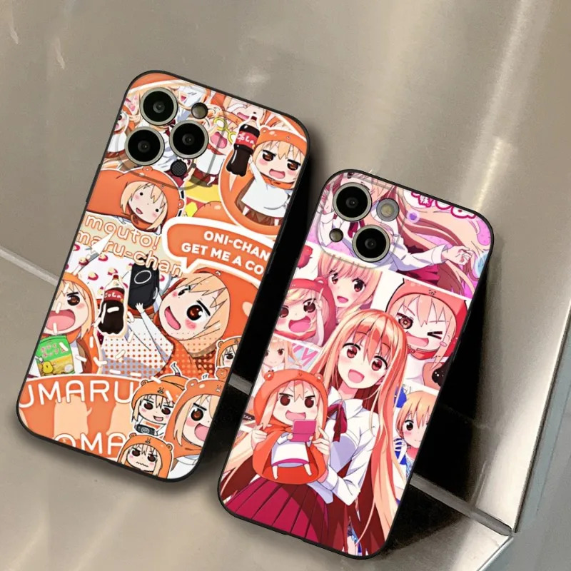 Himouto! Чехол для телефона из аниме умару-чан для IPhone 14 13 11 12 Pro 8 7 Plus X 13 Pro MAX XR XS MINI черный чехол