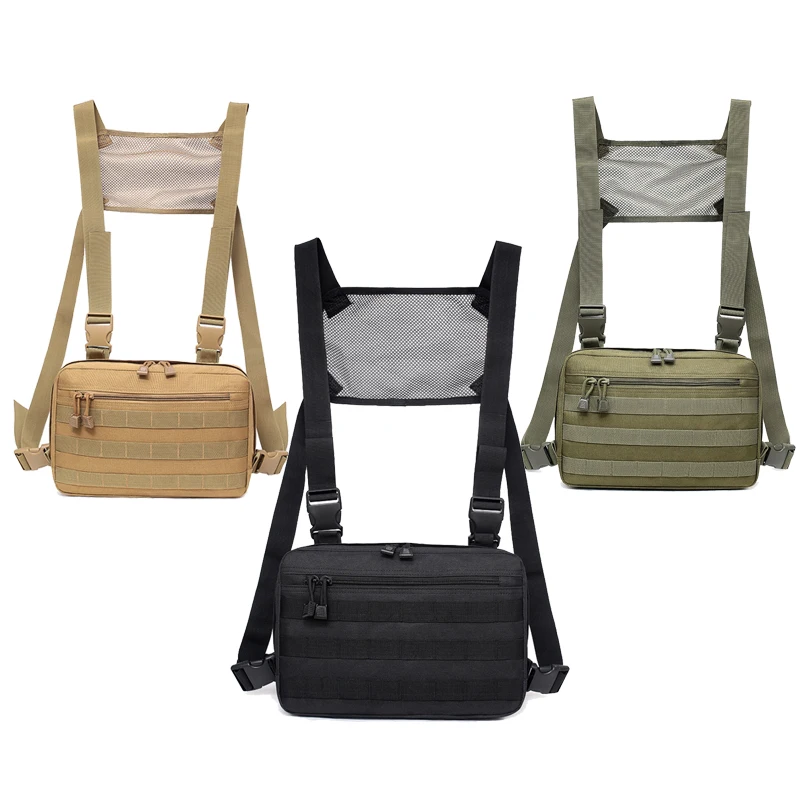 

Military Tactical Vest Bag Chest Rig Backpack Men Adjustable Molle Tool Pouch Shoulder Bag Fot Hunting Camping Outdoor Sport