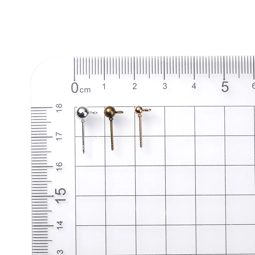 Серьги-гвоздики из нержавеющей стали с шариковой основой ювелирные изделия