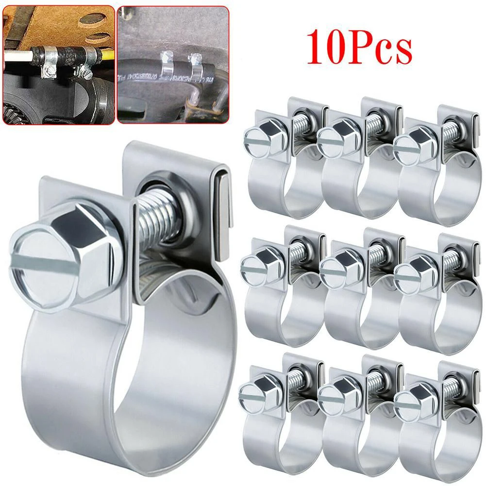 

10PCS Mini Fuel Line Jubilee Hose Clips Clamp Diesel Petrol Pipe Coolant Radiator Tube Clamp Metal Fastener Hardware Fixing Tool