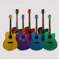 large guitar acoustic guitar six string knob folk country guitar neck 21 fret 41 inches chitarra espanola music equipment