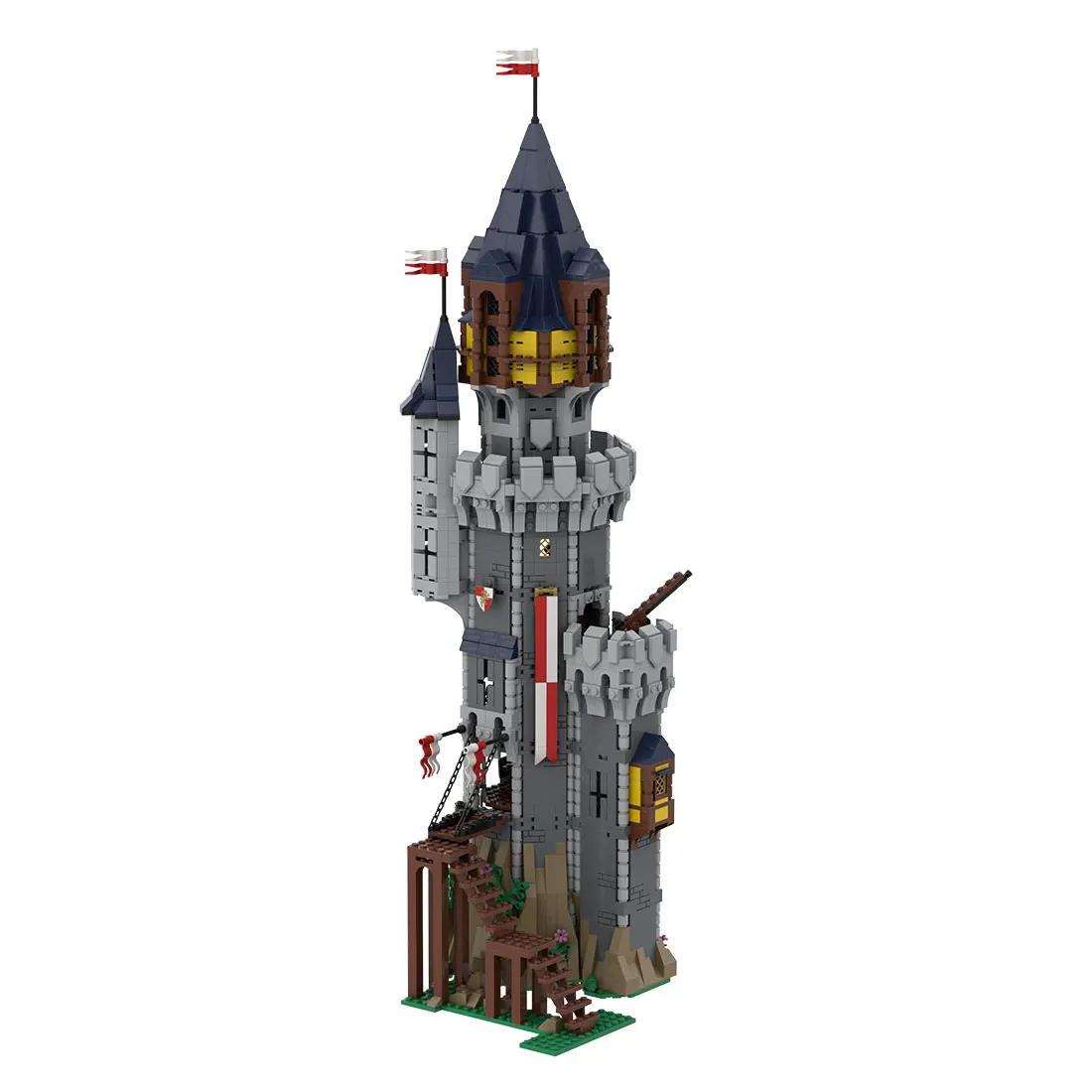 

Авторизованный товар, средневековые черные Соколы, большая башня, средневековые тематические строительные блоки, набор игрушек (2311 шт.)