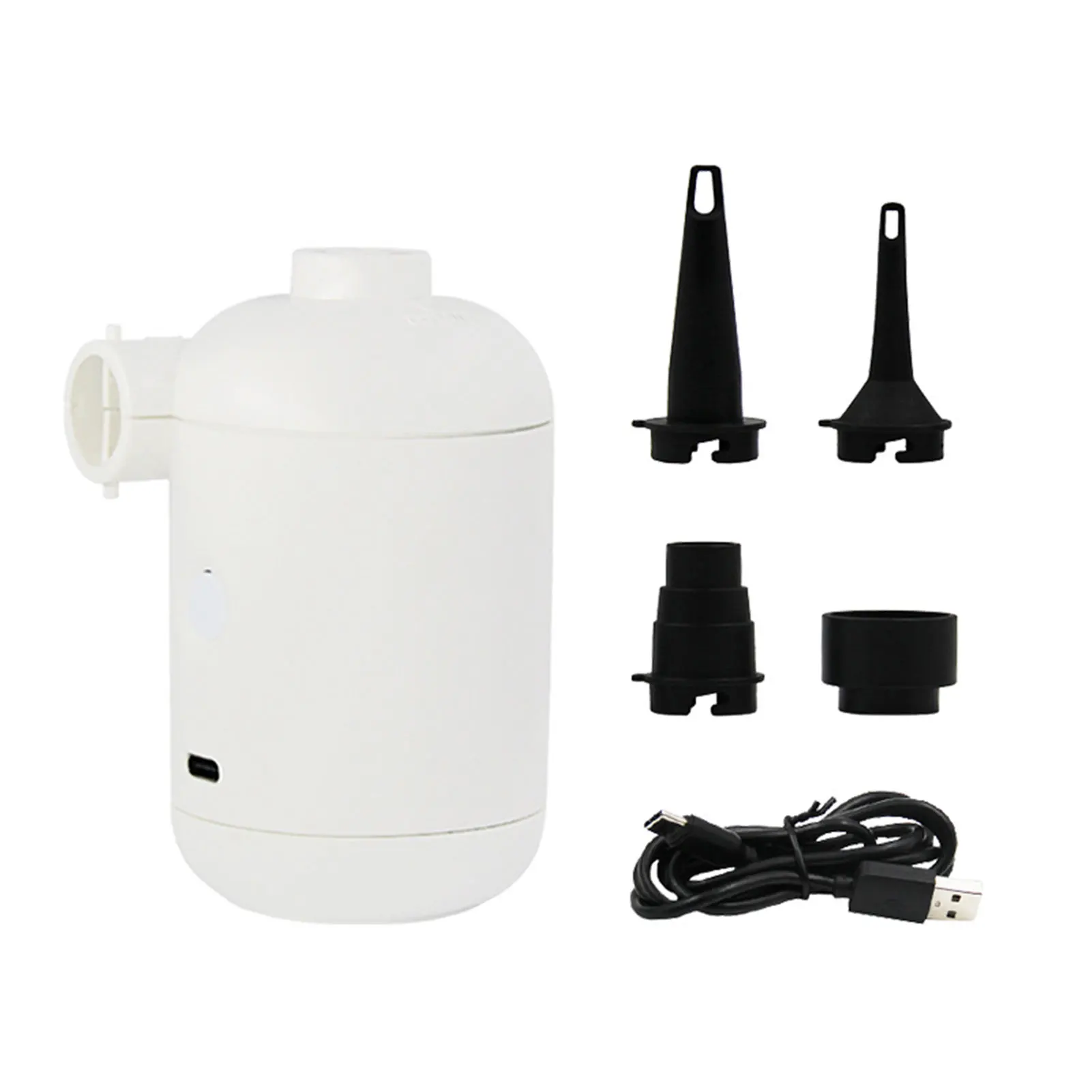 

140L Portable Air Pump For Inflatables USB Rechargeable Wireless Air Mattress Pump With Inflator & Deflator Mouth