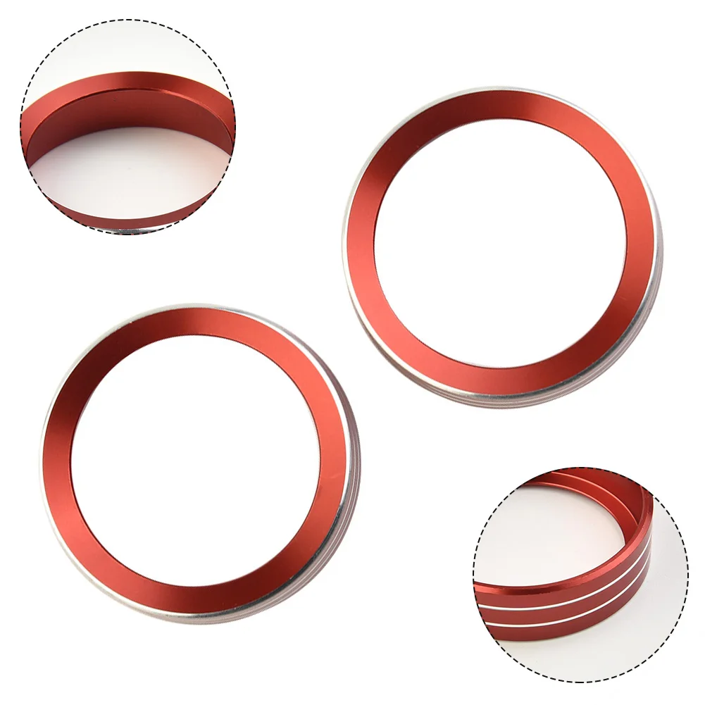 

2pcs Car AC Climate Control Knob Ring Covers Fit For Nissan Rogue X-Trail 2014 -2018 Auto A/C Control Knob Ring Trim