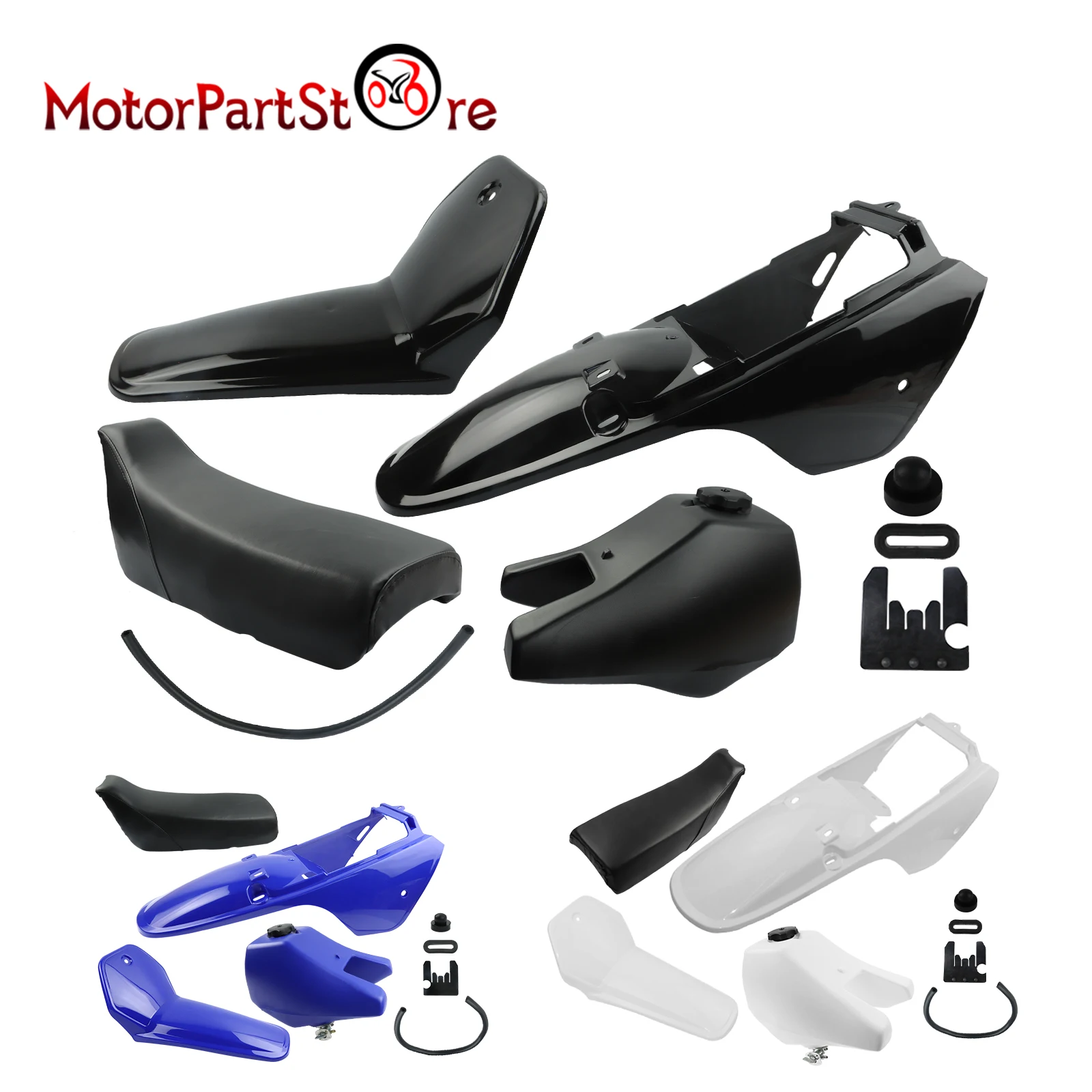 Обтекатель пластиковый переднее и заднее крыло Крышка корпуса КОРПУСА Сиденья Комплект бензобака для Yamaha PW80 pw 80 PY80 Peewee 80 внедорожный велосипед мотоцикл