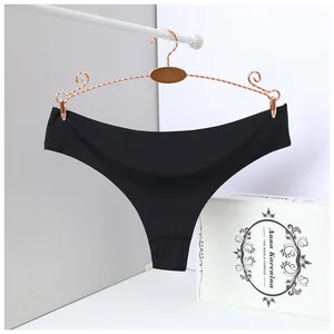 3 pcs/lots Women Seamless Panties Ice Silk Thongs Sexy String Lady Underwear Low-waist Sports Underpants