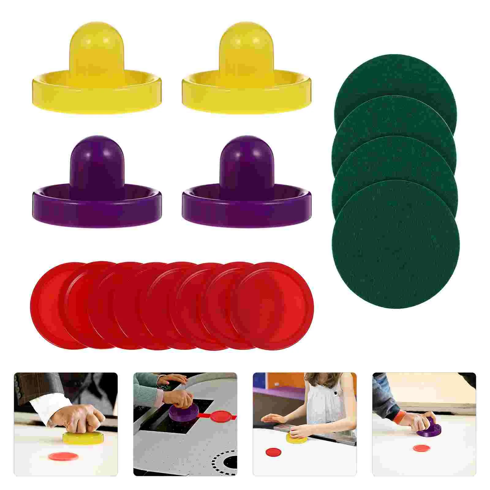 

1 Set of Air Hockey Pusher Air Hockey Puck Replacement Accessory for Game Table