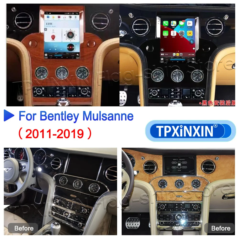 

Auto Stereo For Bentley Mulsanne 2011-2019 Android 12 8+256 Tesla Style Multimedia Player Car GPS Navigation Head Radio Tape